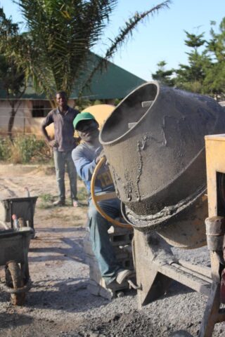 Mixer used for foundation slab